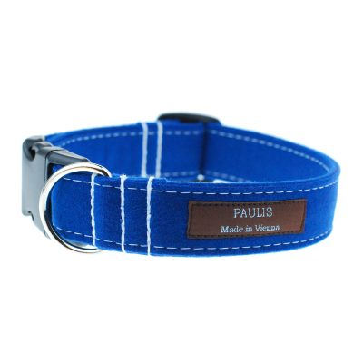 Hundehalsband von Paulis Hundeausstatter | Loden | blitzblau