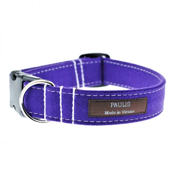 Hundehalsband von Paulis Hundeausstatter | Loden | violett