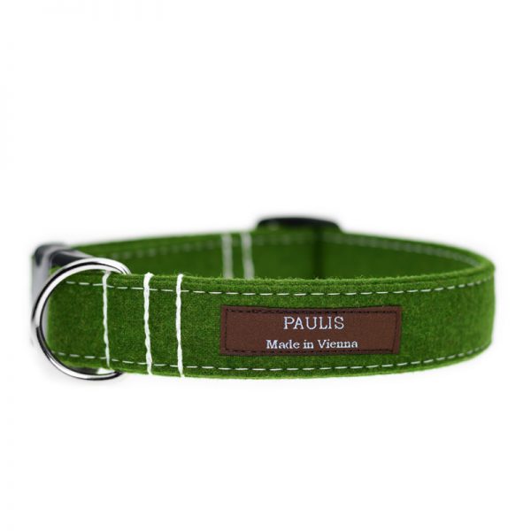 Hundehalsband von Paulis Hundeausstatter | Loden | Froschgruen