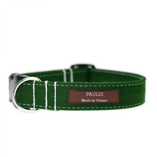 Hundehalsband von Paulis Hundeausstatter | Loden | Tannengruen