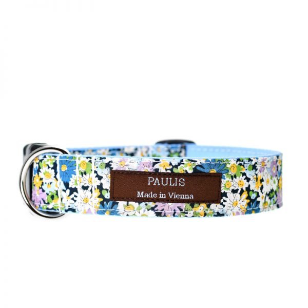 Paulis Hundeausstatter, Hundehalsband, Liberty London, Libby light blue Tana Lawn Cotton